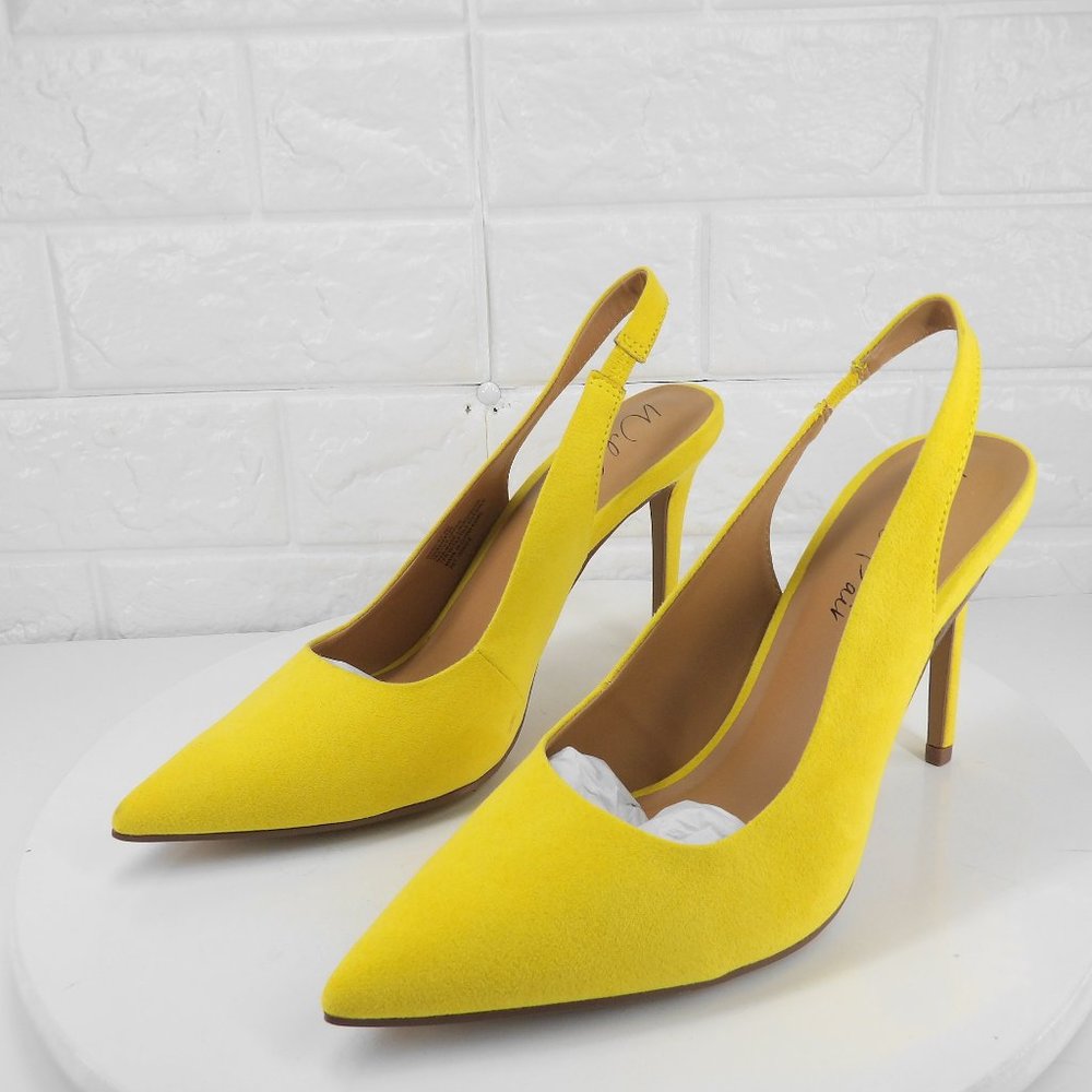 Wild Pair Darcief Lemon  Suede Heels 8 M
